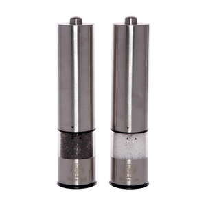 Electric Salt and Pepper Grinder Set -Battery Operated Stainless